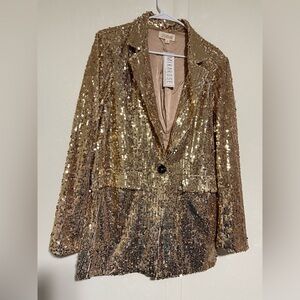 Gold Sequin BlazerSize L